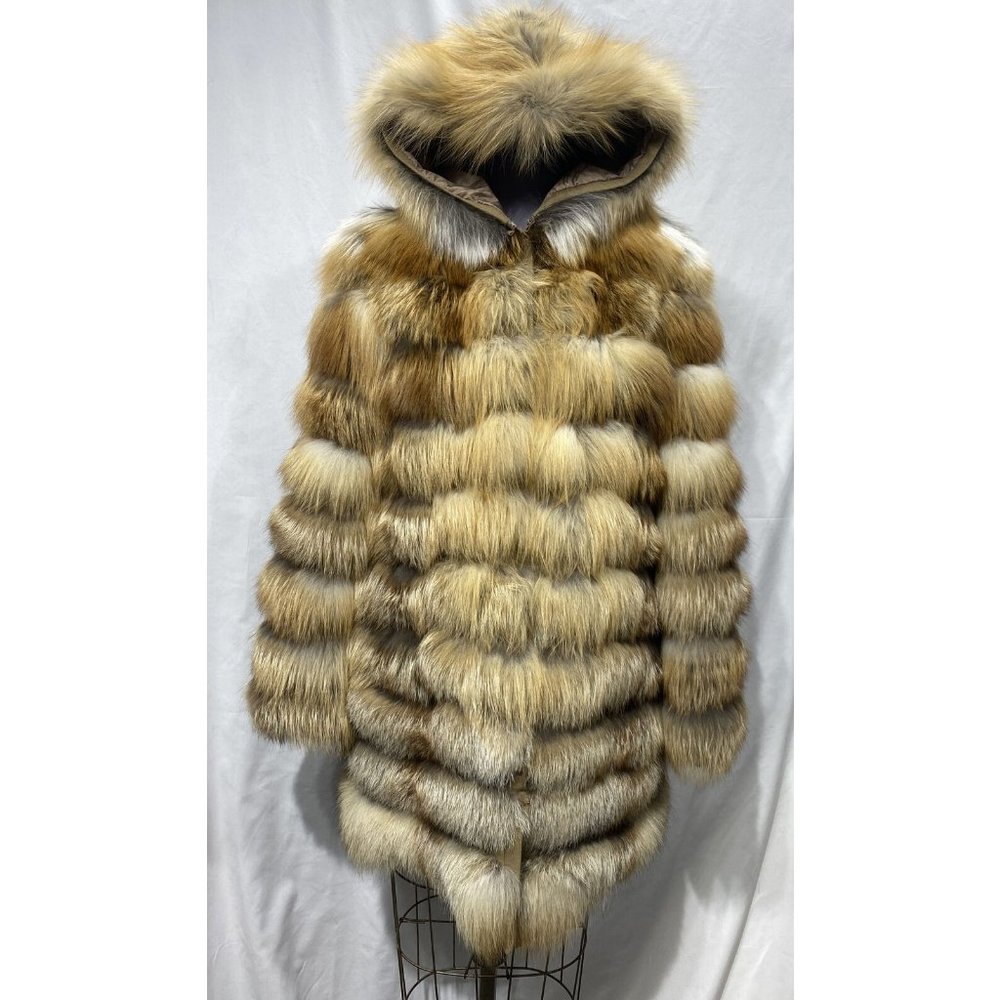 natural red fox stroller zipoff sleeves/ hem/ hood (28094)